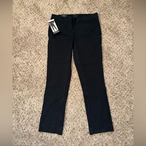 Banana republic women’s slim straight cropped pants Black size 2 26” Inseam NWT